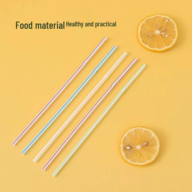 ZISIZ Disposable Colored Bent Plastic Straws