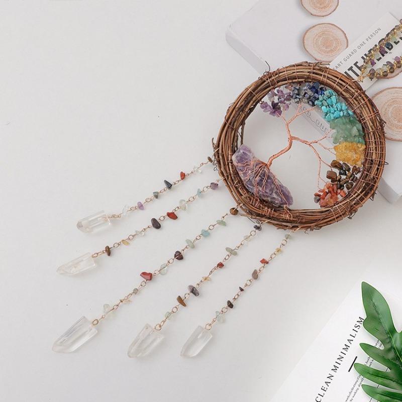 Tree of Life Wind Chimes Dream Catcher Handmade Aesthetic Bedroom Sun Catcher To Hang Nordic Interior Modern Room Decoration