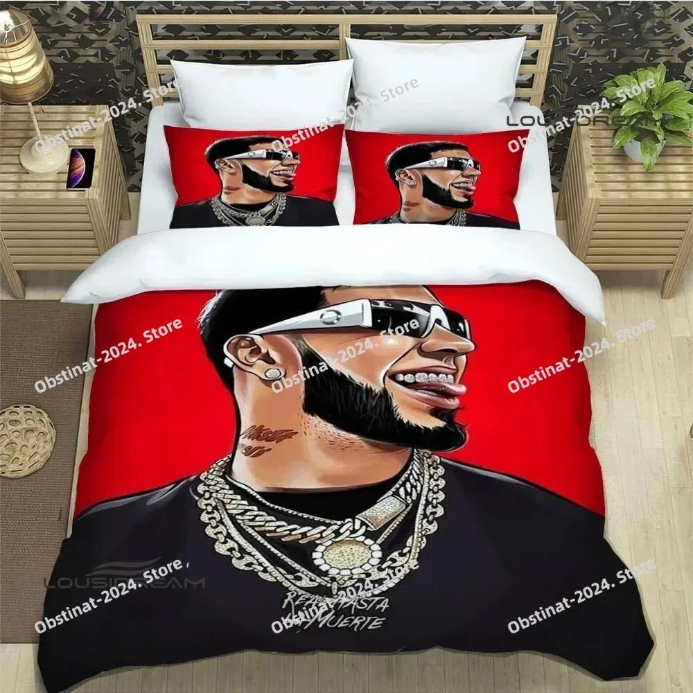 Rapper Anuel AA Bedding Set Printed Bed Set With Pillowcase Bed Duvet Cover Soft Single Double Queen Super King Size luxury gift