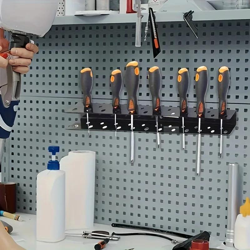 Screwdriver Organizer Wall Mount Hardware Tool Storage Rack Pliers Holder Manual Tools Workshops Hardware Tool Hanger Storage