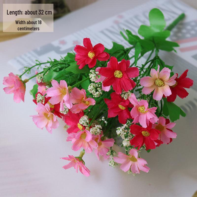 Silk Rose Flower Bouquet: Artificial Flowers for Dining, Bedroom, Living Room Decor and Creative Ornament Figurines.