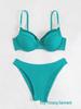 2024 European and American Solid Color Underwire Bikini - Sexy Women's Beach Swimsuit