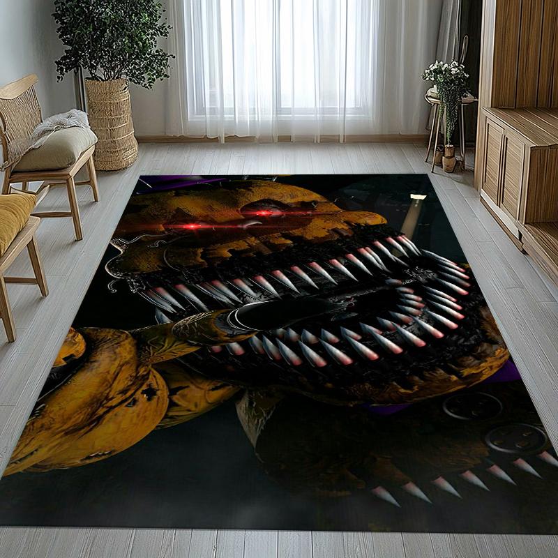 Tappeto Area Antiscivolo Horror Freddy F-FNAF Giochi Soggiorno Tappeto Morbido per Camera da Letto Stanza dei Giochi dei Bambini Divano, Zerbino Decorazione per la Casa Regalo