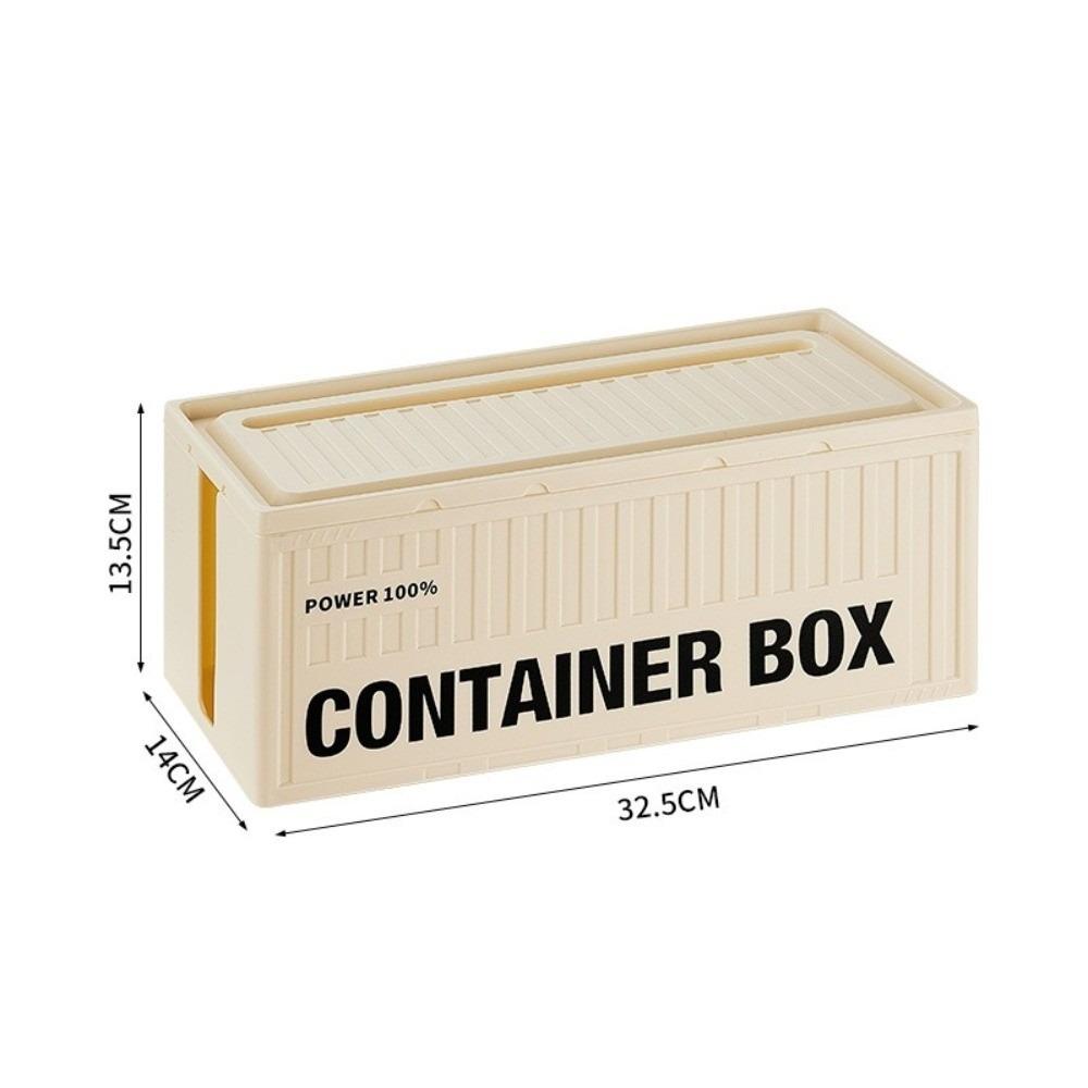 Desktop Decoration Power Strip Organizer Box Plastic Dustproof Management Storage Case Home Organization Tool Space Saving