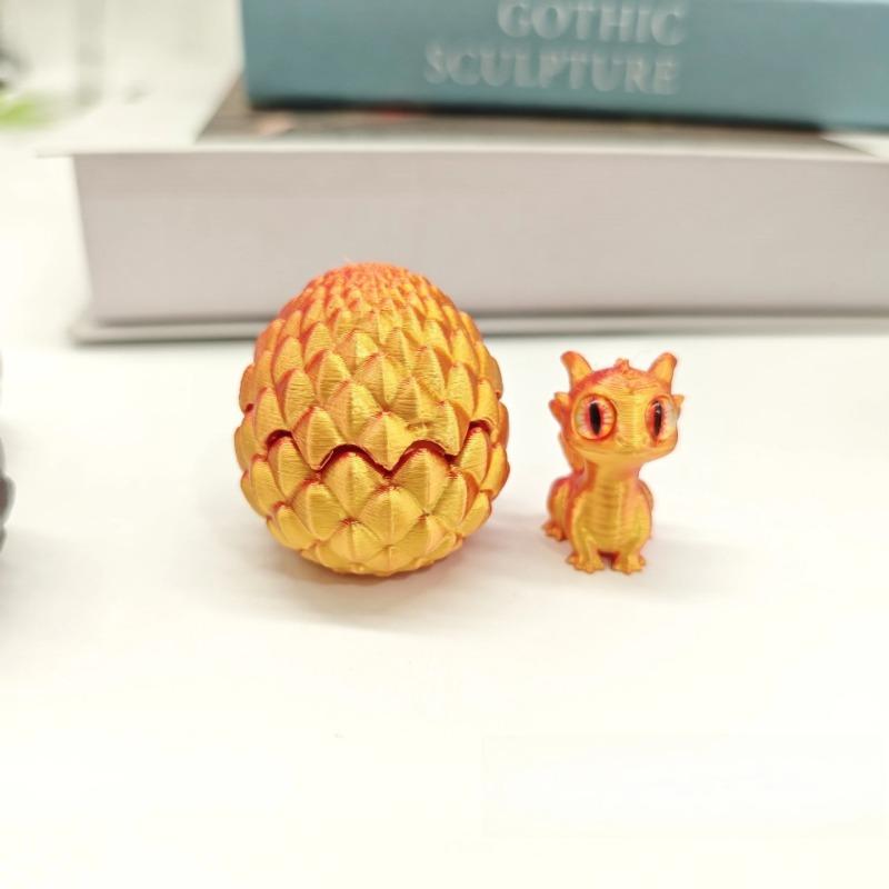 3D Printed Dragon Egg Figures Animal Toys Dragon Toys Simulation Eyes Home Accessories Desktop Decor Kids Toy Gift