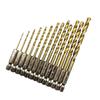 13pcs HSS High Steel Drill Bit Set Hex Shank Bits 1.5mm-6.5mm