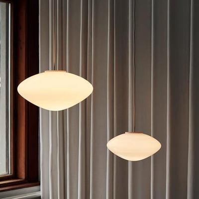 Nordic Danish Modern White Jade Glass Pendant Light for Bars, Restaurants, and Bedrooms