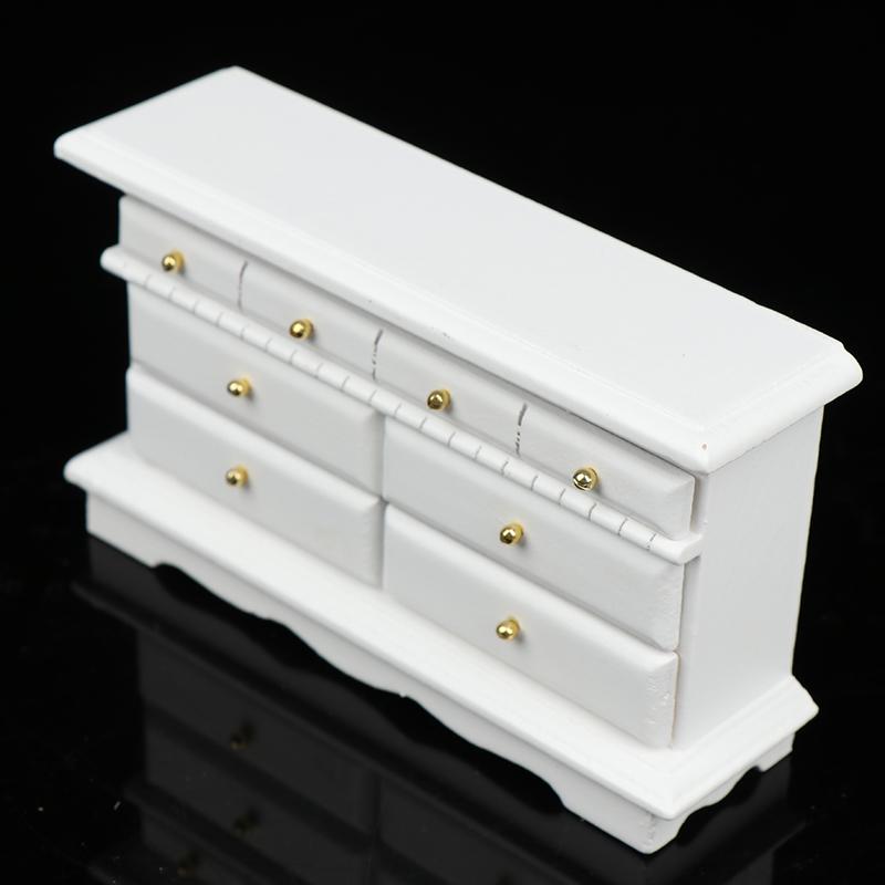 1:12 Dollhouse Miniature Bedroom Side Cabinet Dresser Furniture Accessories