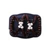 Women Vintage Wooden Beads Magic Hair Comb Hairpin Clip Double Slide Headwear