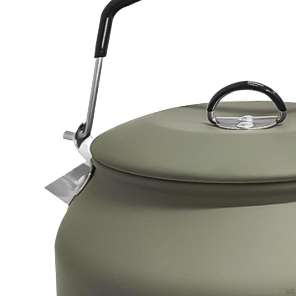 1.1L Camping Kettle Stainless Steel Portable Tea Compact Outdoor Hiking Picnic