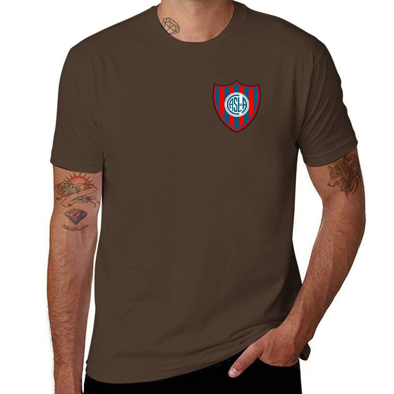 

Club Atletico San Lorenzo T-Shirt Short sleeve tee blacks new edition Men s t-shirt 4XL