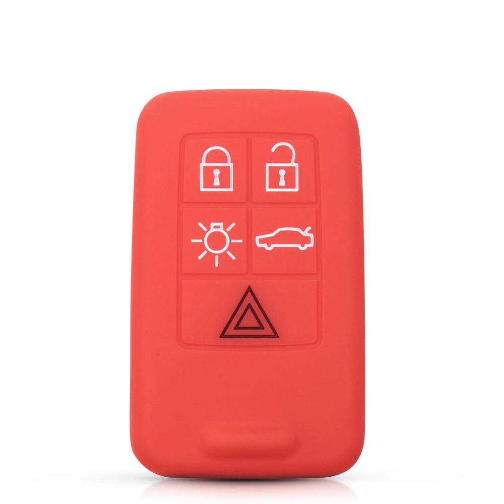 KEYYOU For Volvo XC60 S60 S60L V40 V60 S80 XC70 Silicone Case Cover Fob Remote Key Shell Car Key 5 Buttons New Arrivel