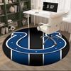 Indianapolis Colts Logo Runder Teppich für Wohnzimmer, Schlafzimmer, Spielzimmer, Stuhlunterlage, Teppich, Kreis Teppich, Große Größe Fan Weihnachtsgeschenk