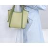 New Spring and Summer Niche Genuine Leather Women's Bag Tote Bag Green Small Fresh Bucket Bag Hand-heeled Shoulder Armpit Bag