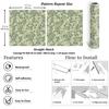 VEELIKE Wallpaper Stickers, Light Green Plant Pattern Botanical Wallpaper, Cutting Sheet, Stick-On Wallpaper for Fusuma Doors, Peel-Off Wallpaper, Sel