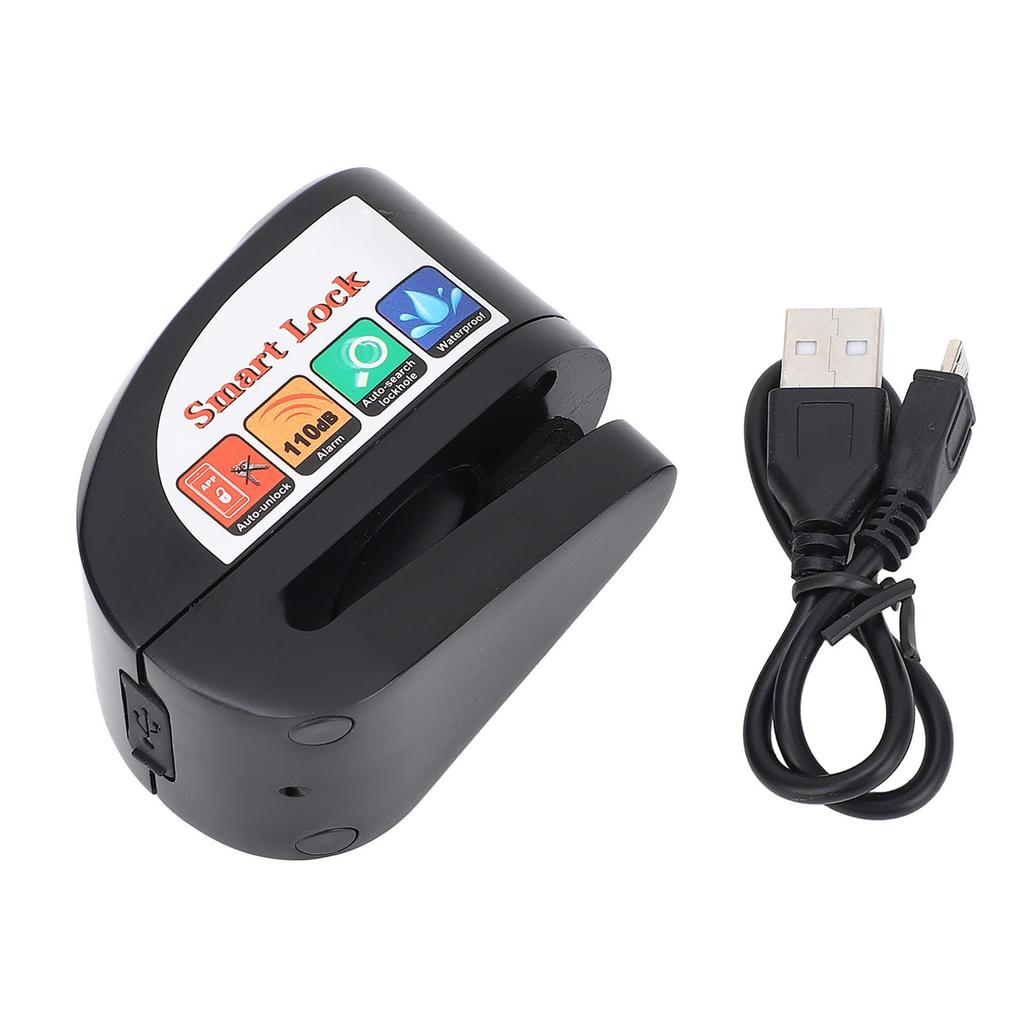 Trava de Disco para Motocicleta Bluetooth à Prova de Chuva Alarme de Alto Decibéis Trava de Disco de Roda de Segurança Inteligente para Motocicleta