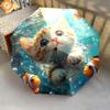 1 PC Automatic Folding Umbrella - Kitten Clownfish Pattern, Portable & Foldable Design with 8 Ribs, Christmas Birthday Gifts