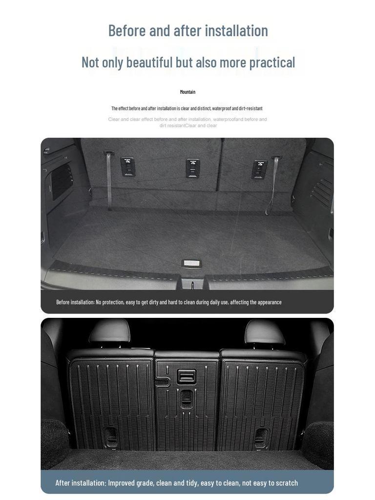 All-Weather, Dirt-Resistant Trunk Mat for 2021 GMC Acadia, Full TPE Tailgate Mat