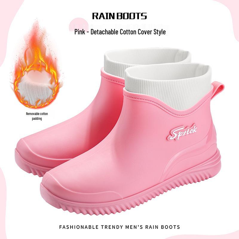 Women's Versatile Waterproof Rubber Rain Boots - Non-slip, Soft Sole, Casual Outdoor Short Boots for Camping