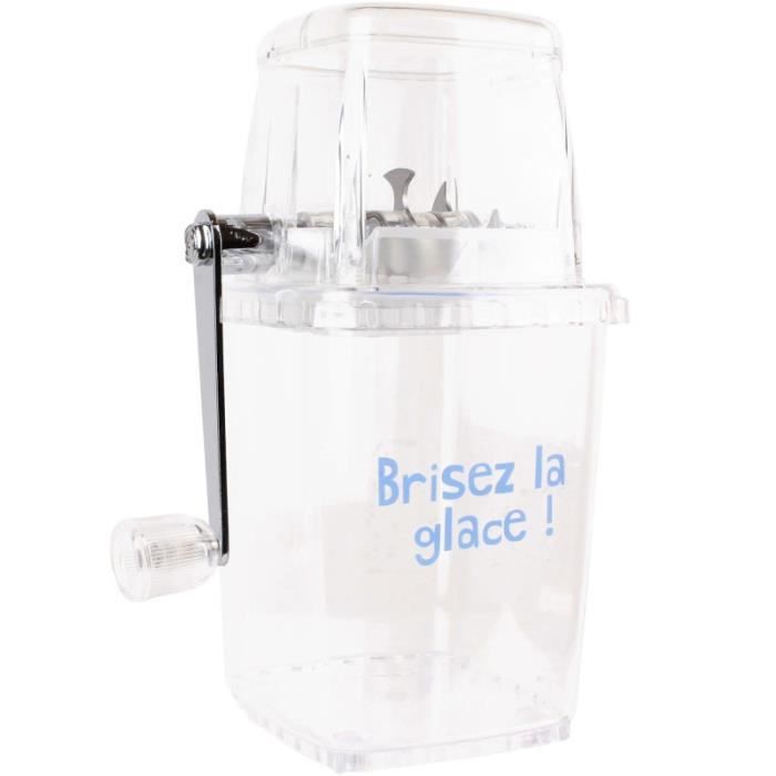 Broyeur à glace - Pick&amp;Drink - KV7141 - Manivelle - Transparent - H23,5 cm