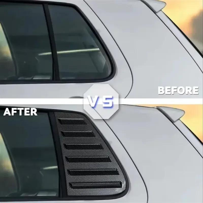 For Volkswagen GOLF 4 MK4 1997-2006 ABS Plastic Rear Window Quarter Louver Scoop Cover Side Vent Trim Car Adhesive Accessories