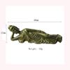 XITAO Antique Copper Guanyin Sleeping Buddha Statue Desk Decorations Home Decor Craft Solid Pure Brass Buddha Small Ornament Figurines HJF0621