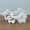3 Stück Sternform Harzform Ausgehöhlter Stern Harz Silikonform für DIY Gipsornament Handwerk Tischdekorationen