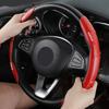 Car Steering Wheel Cover Carbon Fiber Sports Ultra-thin Non-slip Card Cover For Mitsubishi Lancer Ralliart 10 3 9 EX Outlander 3 ASX L200 Accessories