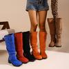 Large Size Women's Boots Autumn and Winter New Fashion Boots British High Top Suede Boots Children's Knee High Boots Knight Boot