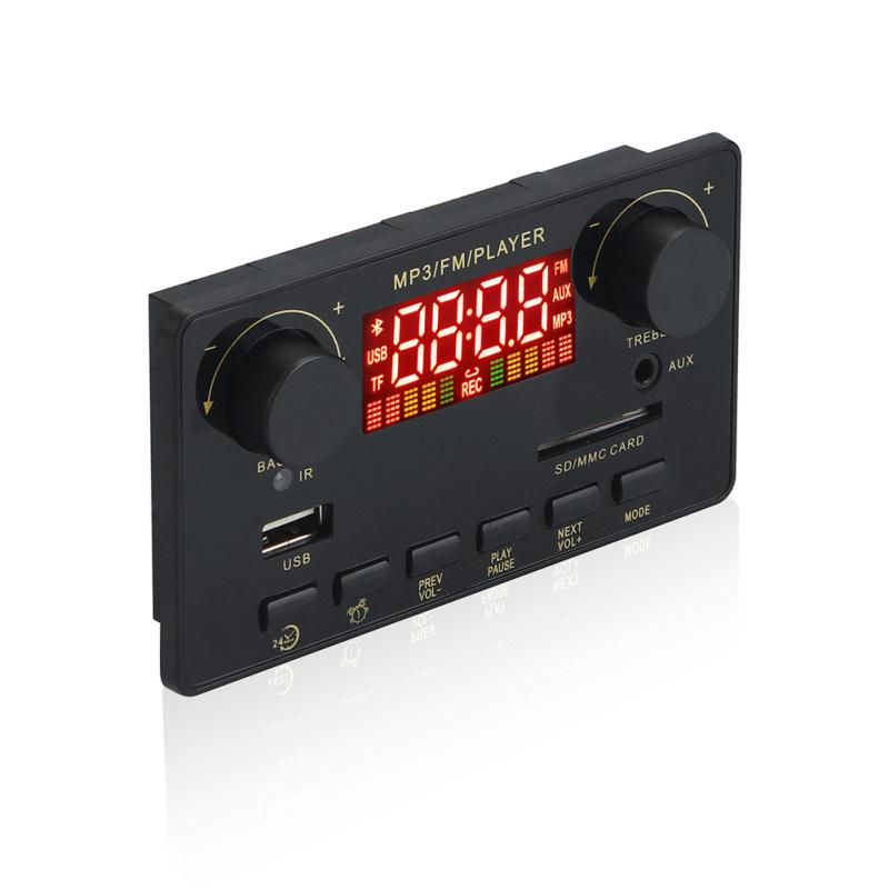 12v 80w Amplifier Bass Decoder Board 2x40w Amplifier Stereo Mp3 Decoding Call Recording Motherboard