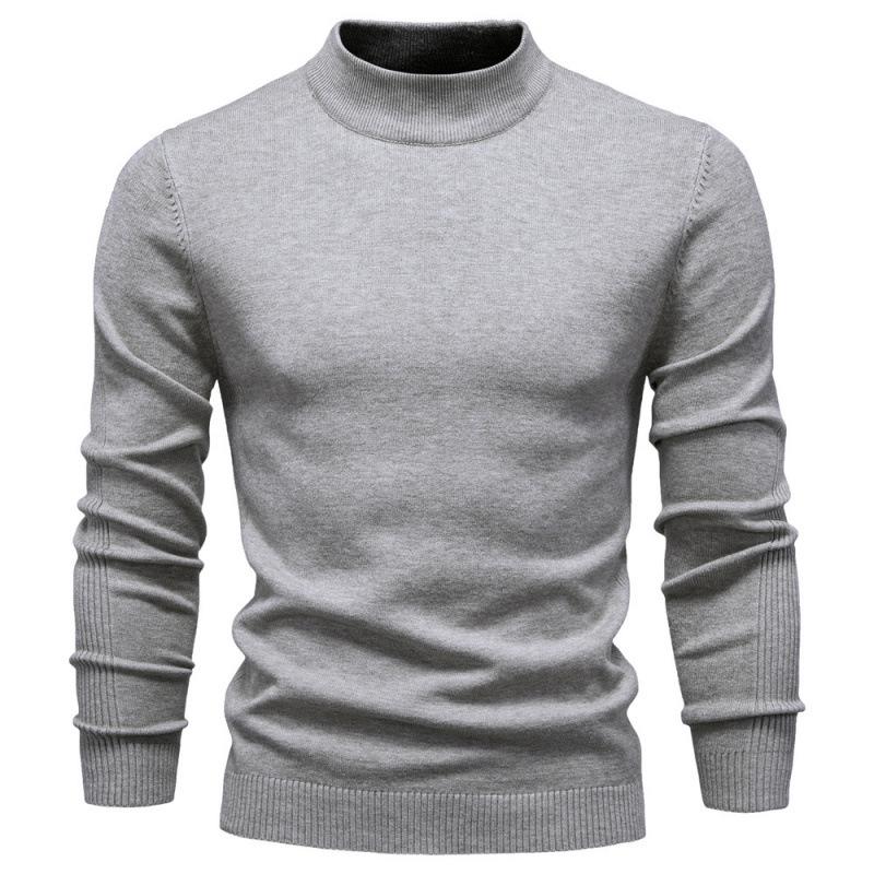 European Chic Men's High-Neck Sweater: Autumn/Winter 2025 Light Luxury Knitwear, High-End Base Layer