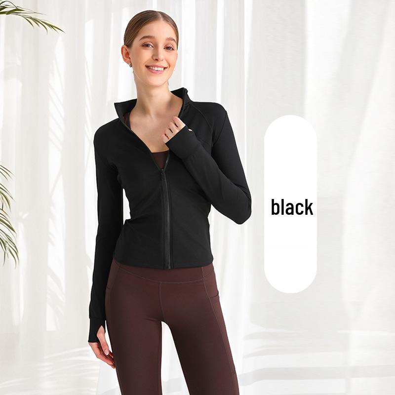 Lulu Women s Slim-Fit Yoga Jacket - Quick-Drying, Long Sleeve, Stand-Up Collar Hoodie for Autumn/Winter Fitness Extra Large
