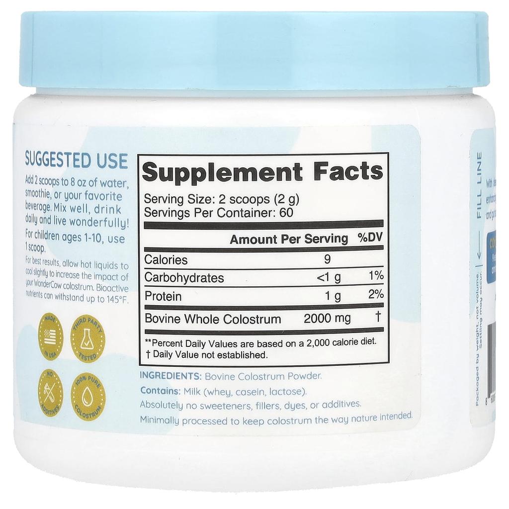 Colostrum Powder, Unflavored, 120G(4.23Oz)