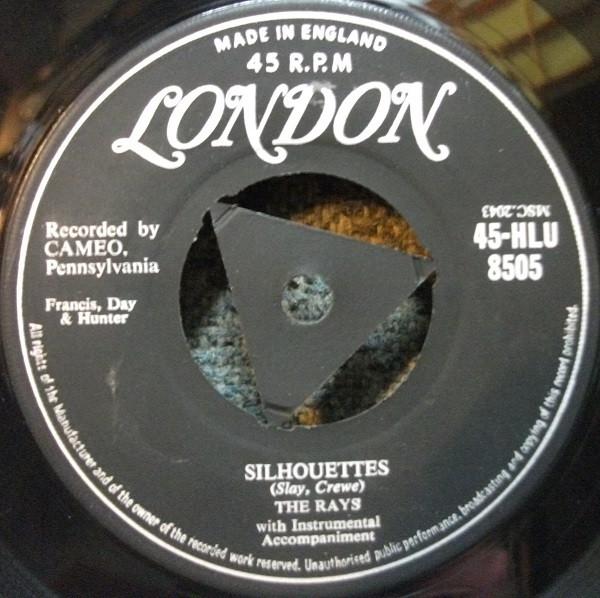 

7inch Record RAYS - Silhouettes 45HLU8505 London Records 1957 UK Rock Used