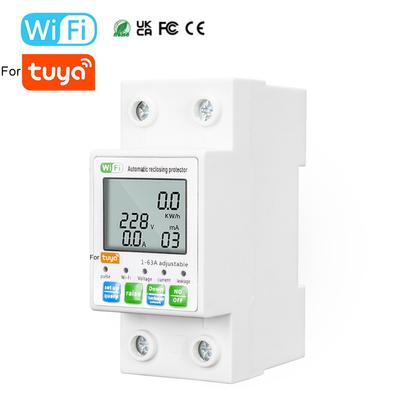 For Tuya Smart Current Breaker Meter with Voltage and Leakage Protection