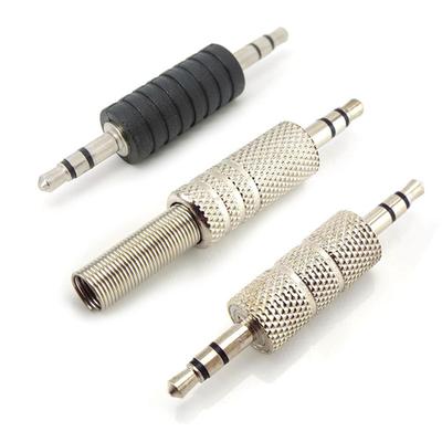 3.5mm Male To 3.5 Male Audio Jack Adapter 3 Pole Stereo Aux Connector Plug Cable Straight Converter for MP3 MP4 Earphone 1/8inch