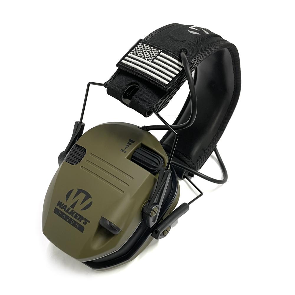 

Електронні навушники для стрільби для захисту слуху, навушники для захисту вух, шумозаглушення, активне полювання, тактичні навушники зелений