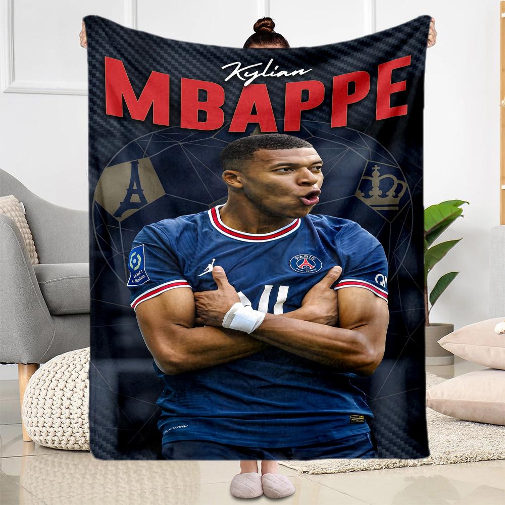 Mbappe 23 Blanket Durable Comfort Suitable for Office Couch Sofa Four Seasons Multipurpose Stylish Decor Gifts For Family Or Friends