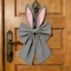 Soft Easter Hanging Item Multi-purpose Decorative Fabric Bow Bunny Ear Bow  Wall Decor