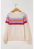 2025 Autumn Women's Dopamine Print Round Neck Pullover Sweater - European & American Style
