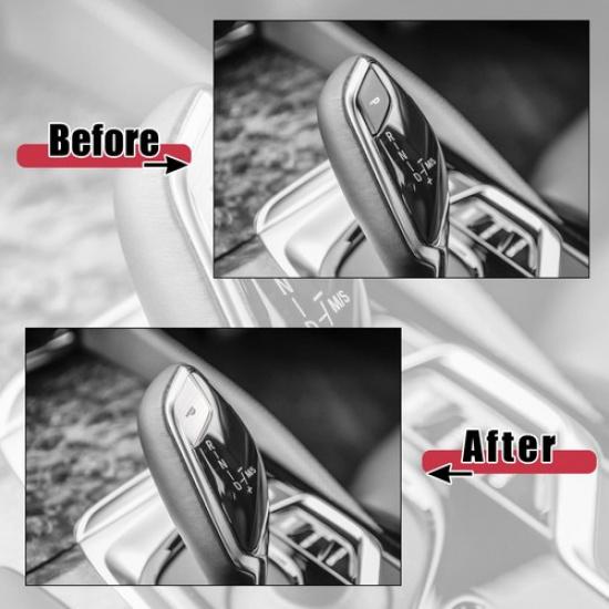 Silver Tone Gear Shift P Parking Button Stickers for BMW 5 6 7 Series X3