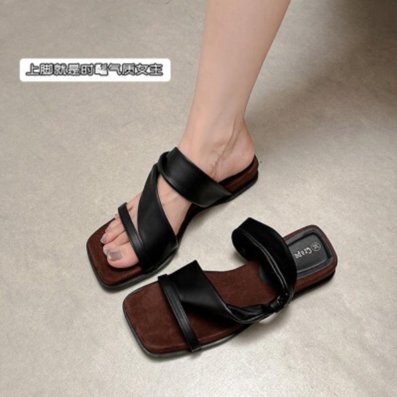 

Сандалии на танкетке, сандалии, осень, новинка, 4 см, удобные, для пляжного отдыха, две шлепанки 40 абрикосовый