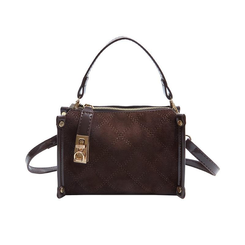 Premium textured suede handbag women's autumn and winter new fashion niche underarm bag diamond bag