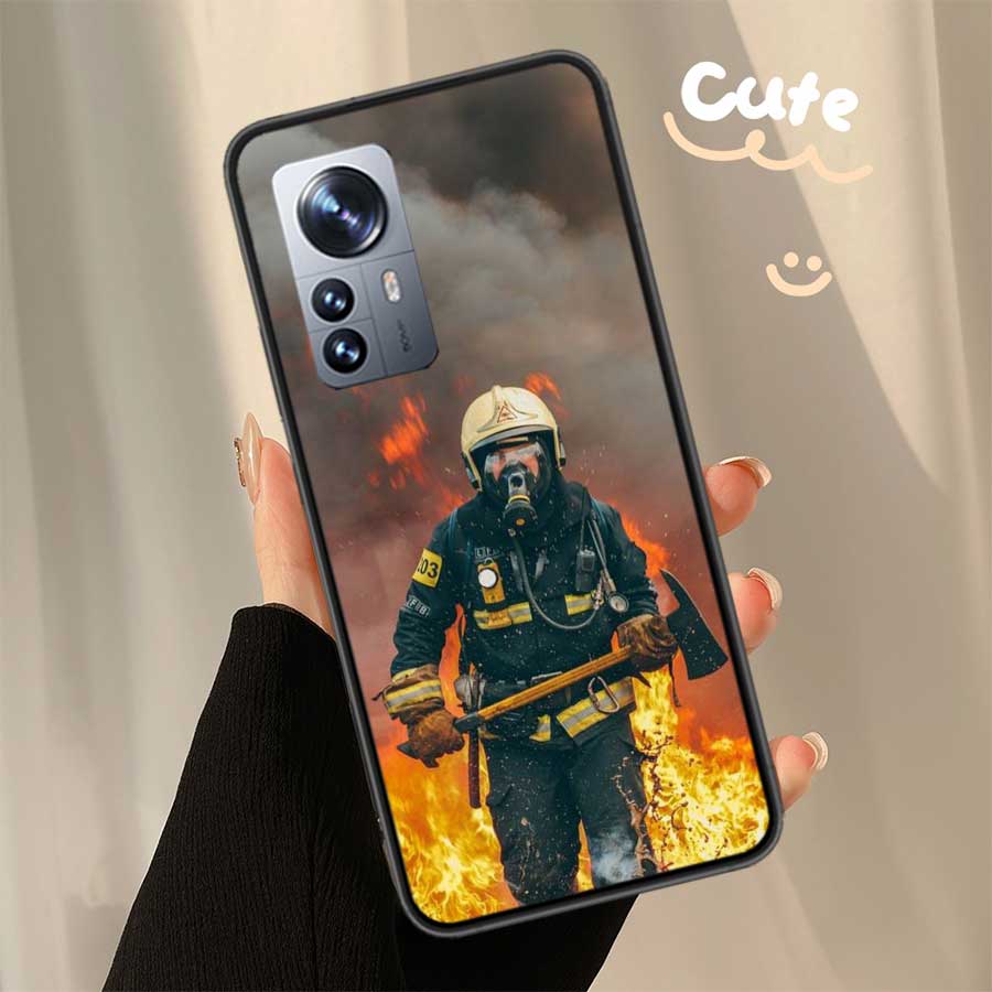 

Firefighter Heroes Fireman Phone Case For Xiaomi Poco F7 Mi 14 Ultra 15 13 12 Pro 11T 10T 12T Pro 12X 11i 11 10 Lite 5G 9 8 Cove Xiaomi Mi 8