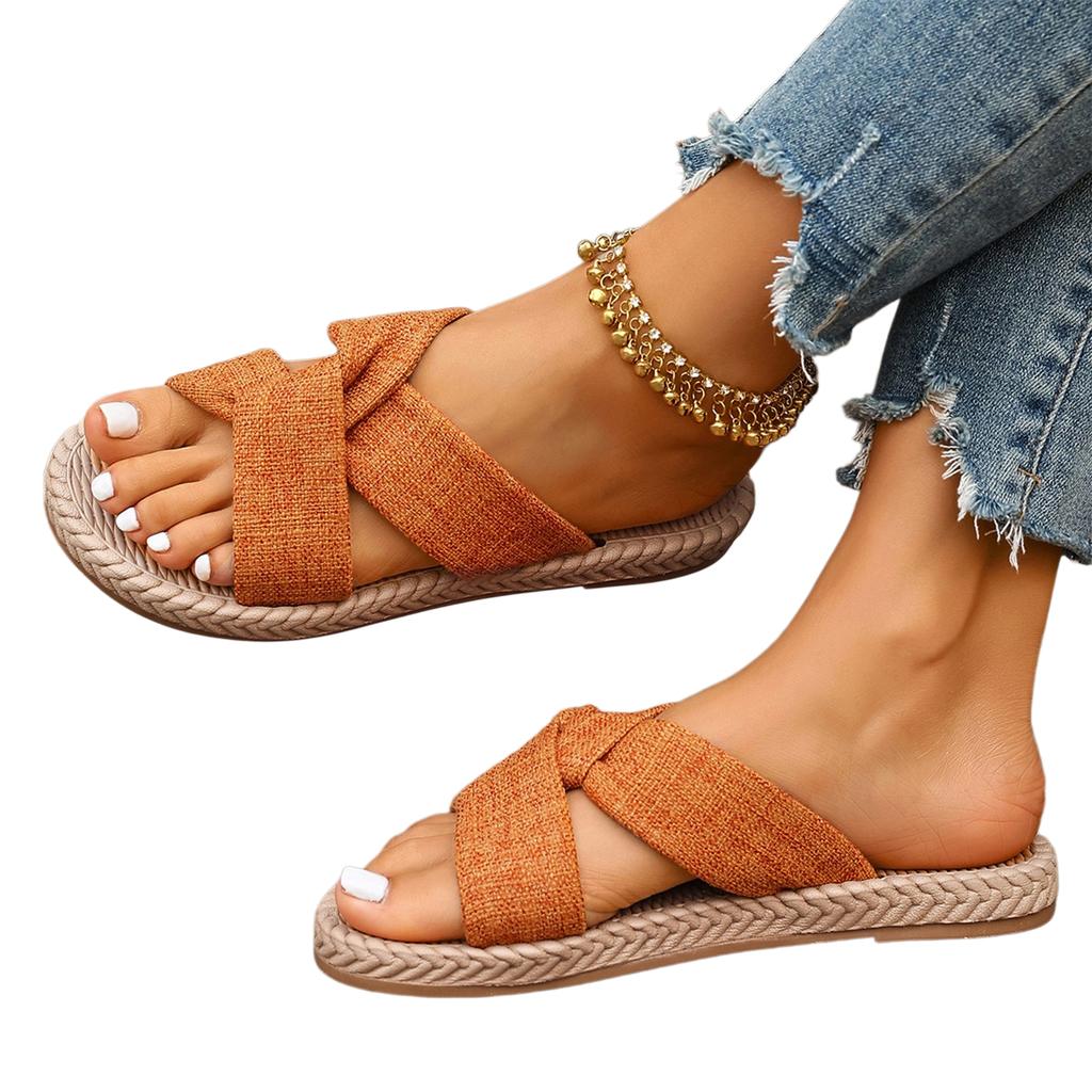 Womens Slide Sandals, Non- Water-Resistant PU - Sandals With All-Day Comfort For Indoor Outdoor Casual Errands & Beach Days