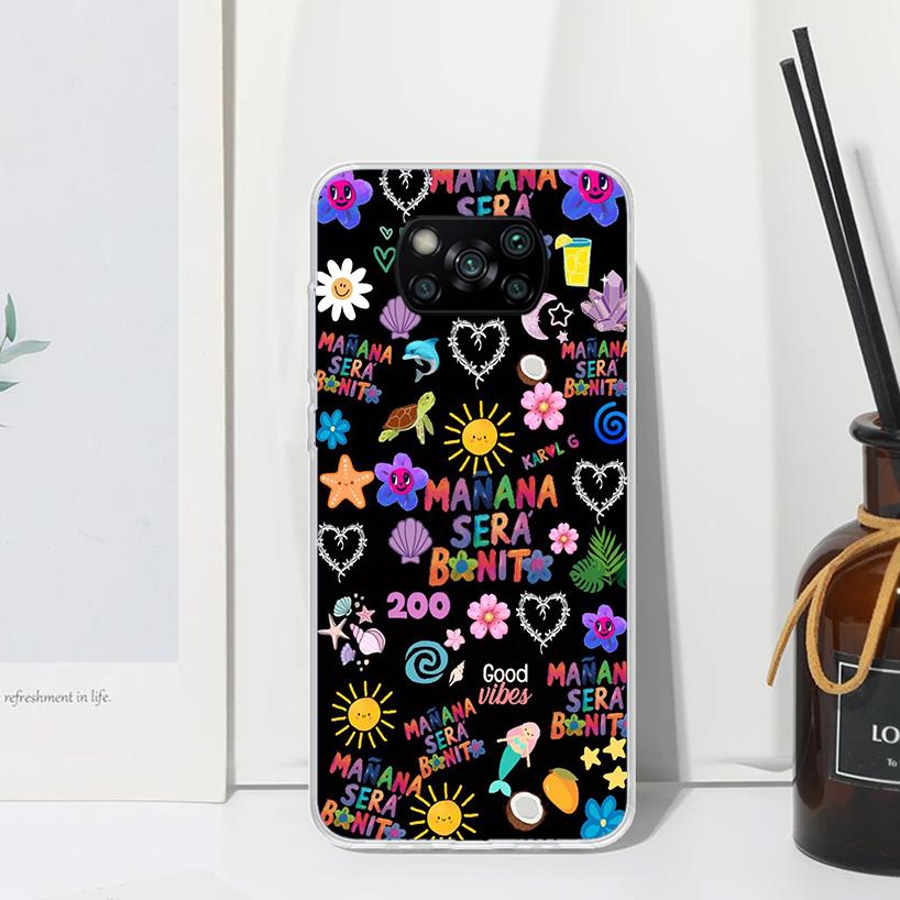 Karolg M-Manana Sera B-Bonito Phone Case For Xiaomi Poco X7 X6 X5 M7 M8 Pro F7 Ultra Redmi 15C 15 13C 13 12C 12 10 10C 10A Art F