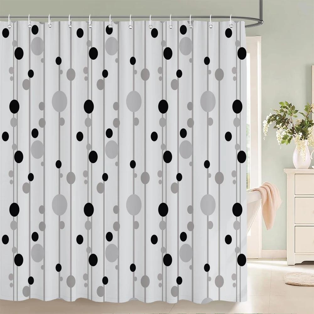 Waterproof Shower Curtains for Bathroom Home Decor Polyester Fabric Shower Curtains Geometric Pattern Multi-size Shower Curtain