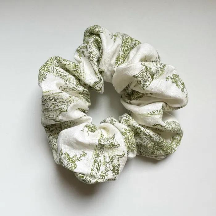 French Etoile Scrunchie [Green]