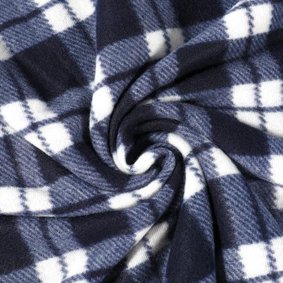 Double-Sided Velvet Scarf with Tassel Decoration Plaid Print Autumn Winter Warm Cashmere-like Scarf Fashion Accessory