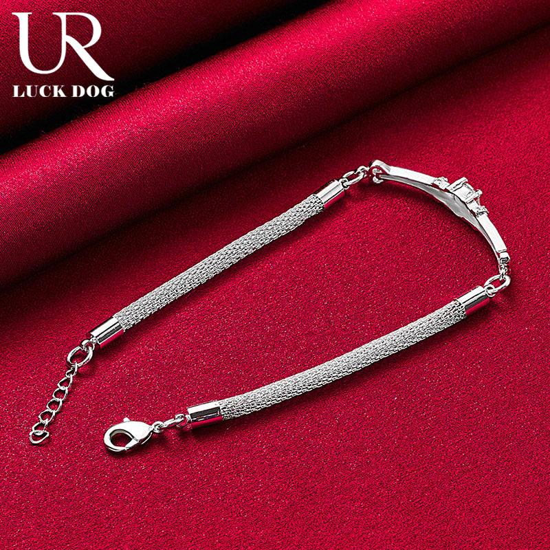 925 Sterling Silver AAA Zirkonový náramek Módní svatební šperky